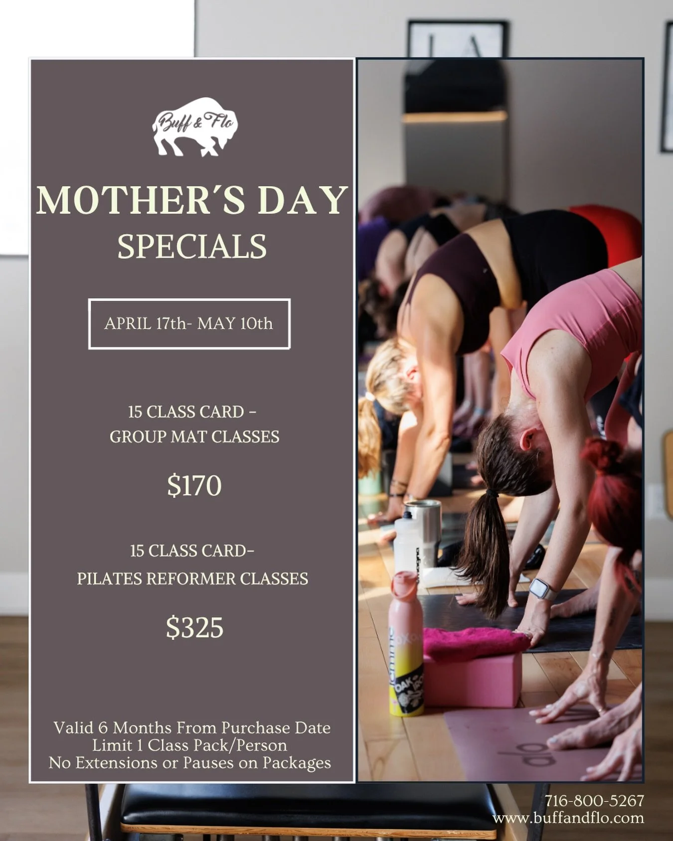 Give Mom (or yourself!) the gift of wellness this Mother&rsquo;s Day! 💐 Grab these specials while they last. All specials are available in studio, on the Mindbody App, over the phone, and on the website now through Mother&rsquo;s Day weekend 💕

✨Al