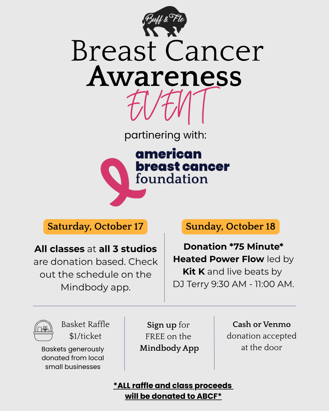 Breast Cancer Awareness Donation Weekend