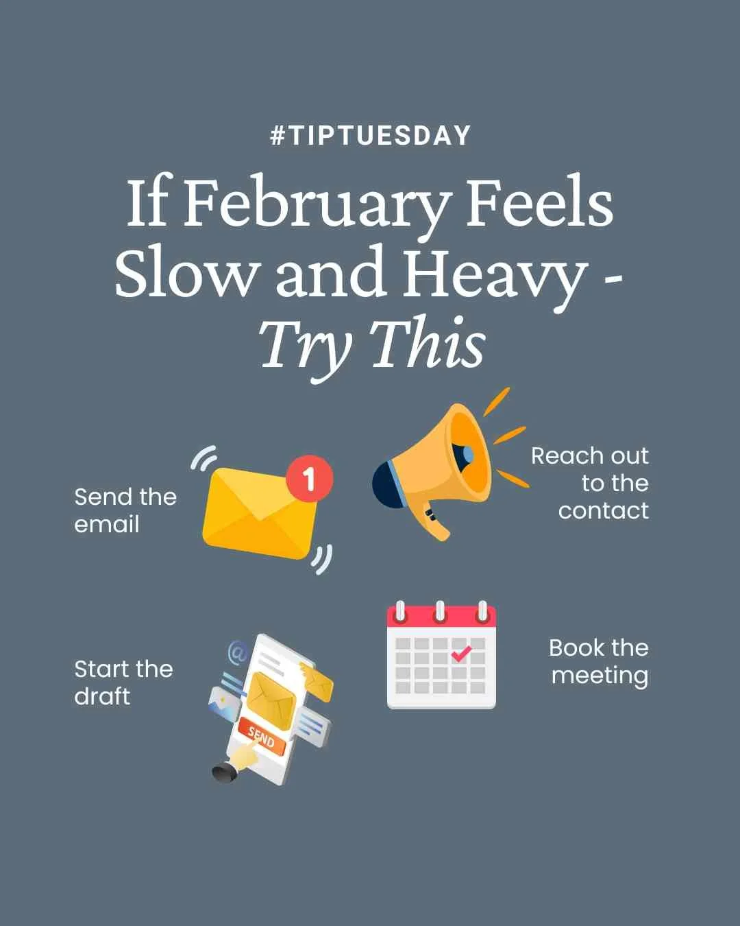 If February often feels slow and heavy in your business, it&rsquo;s probably not just the gloomy weather. It might be because you&rsquo;re waiting for a new path to appear instead of taking action to create it.

Choose one suggested action from this 