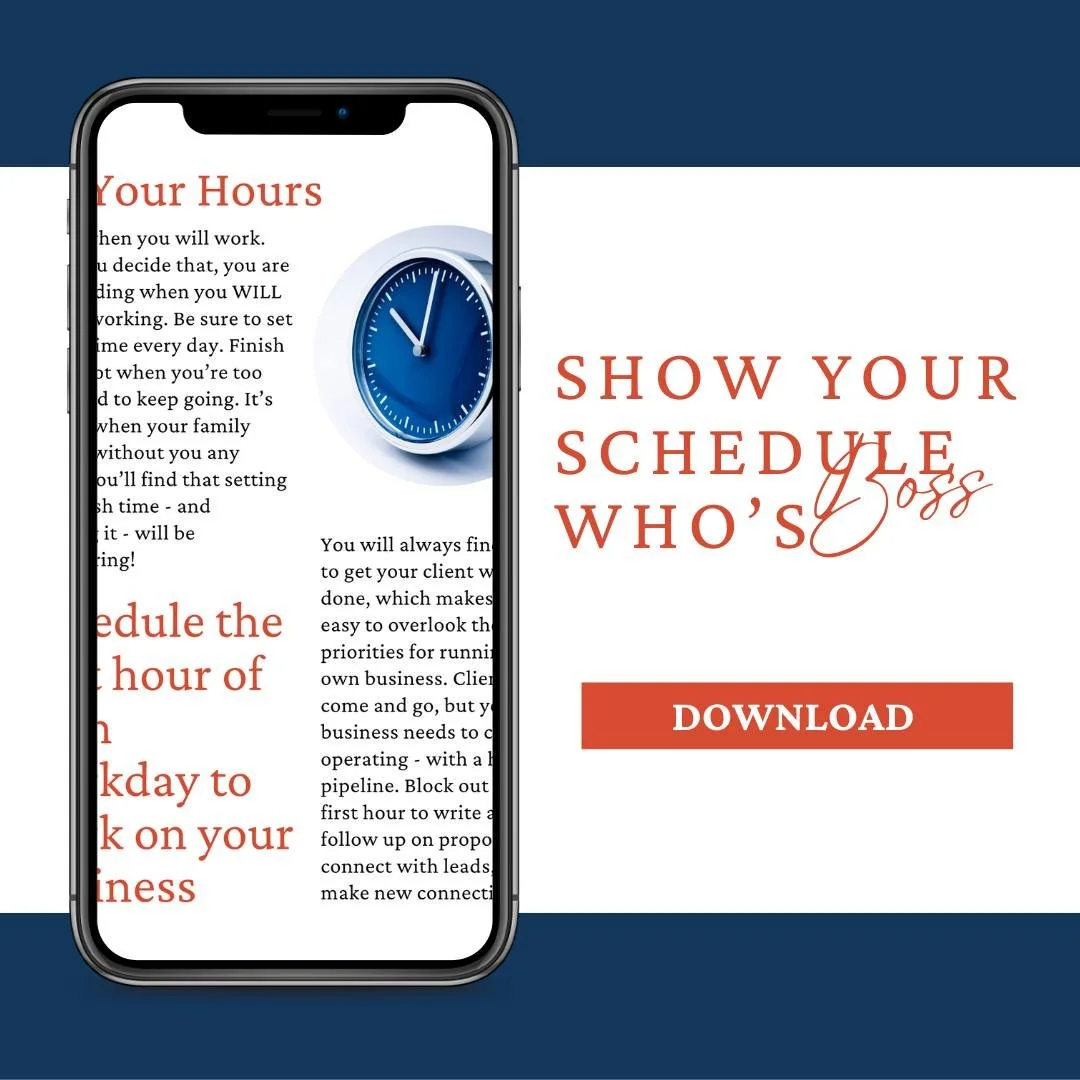 You are the boss of your business. But are you the boss of your schedule?

If your calendar tends to fill up before you&rsquo;ve decided what actually matters, it might be time for a boundary check.

Show Your Schedule Who&rsquo;s Boss is a short str