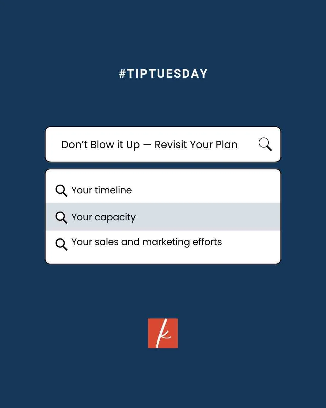 When business isn&rsquo;t happening the way you expected, it&rsquo;s tempting to assume you need a brand‑new plan. Before you change anything, let&rsquo;s peek at a few areas first:

&bull; Your timeline. What felt realistic in January may not match 