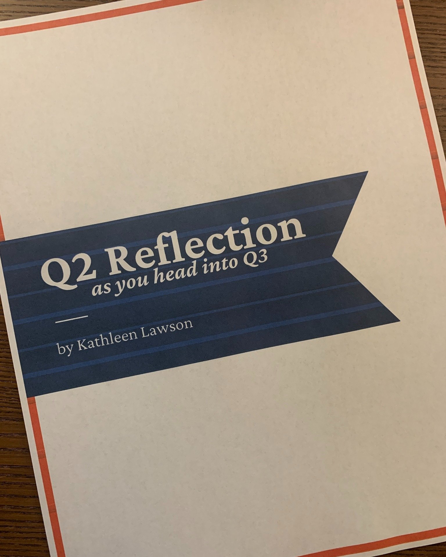 We're almost halfway through the year.

Before you start thinking about Q3, take a few minutes to look at what actually happened in Q2.

What's working?
What's not?
What needs more attention?
What needs less?

That's exactly why I created my Q2 Refle