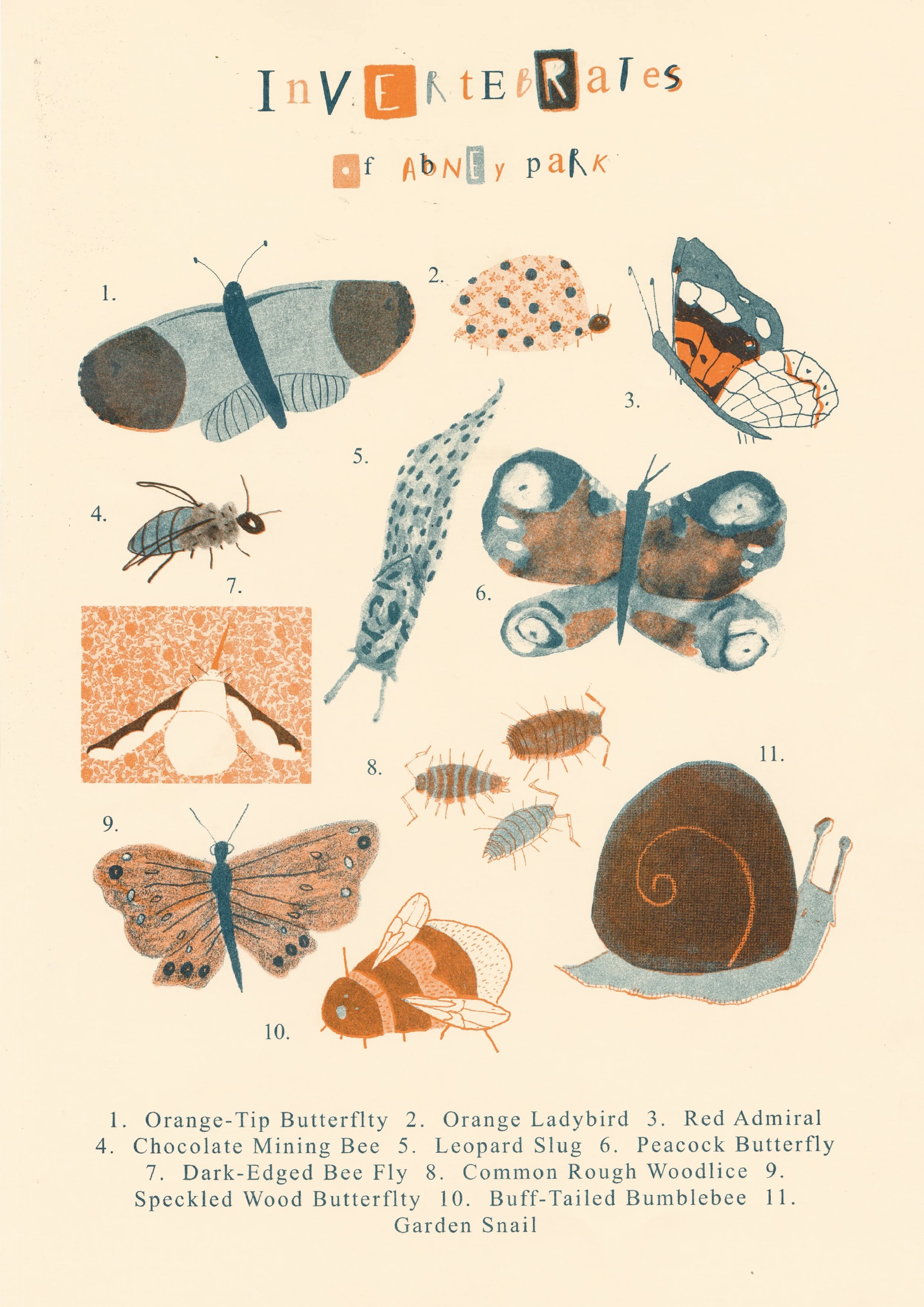 Wildlife Poster for Abney Park (Riso printed)