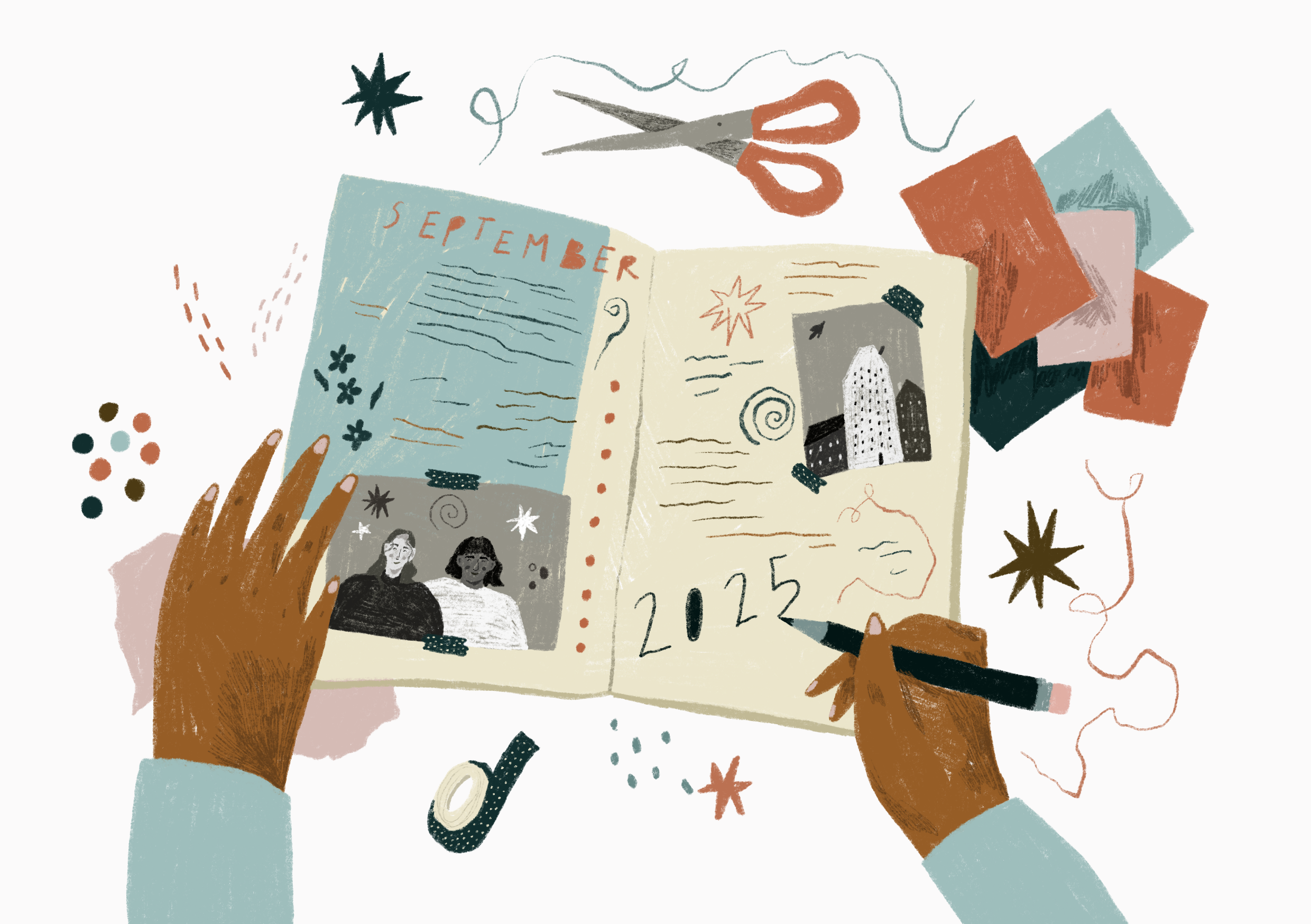 Scrapbooking Illustration for The Student