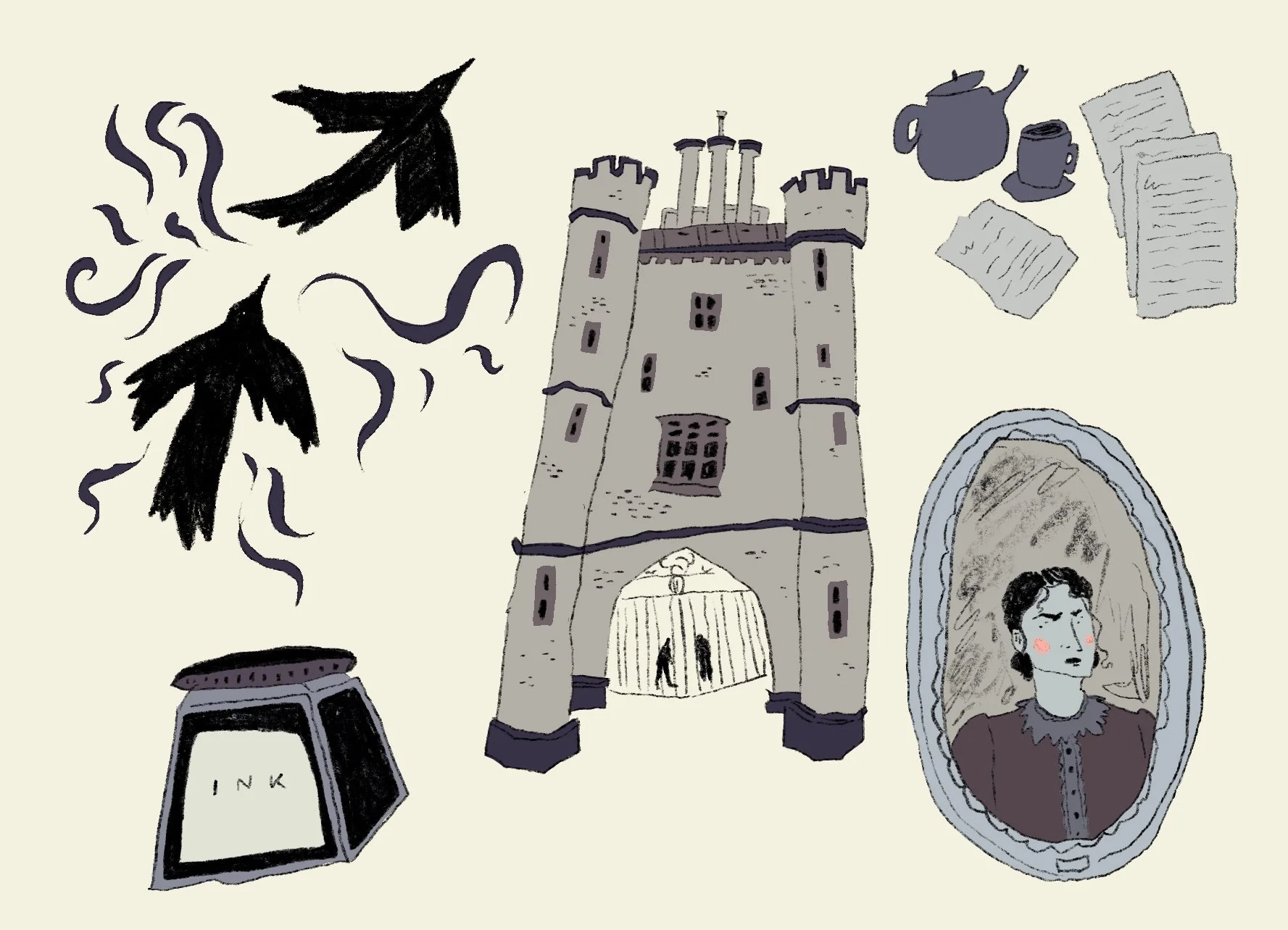 Literature Illustration for The Student Newspaper