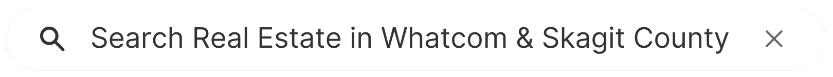 Search bar for real estate in Whatcom and Skagit County