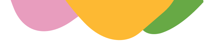 Close-up of a colorful illustration or drawing with abstract shapes and vibrant colors, including pink, yellow, black, and green.