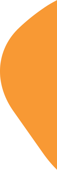 Orange semi-circle against a black background.