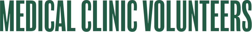 Text reading 'Medical Clinic Volunteers'