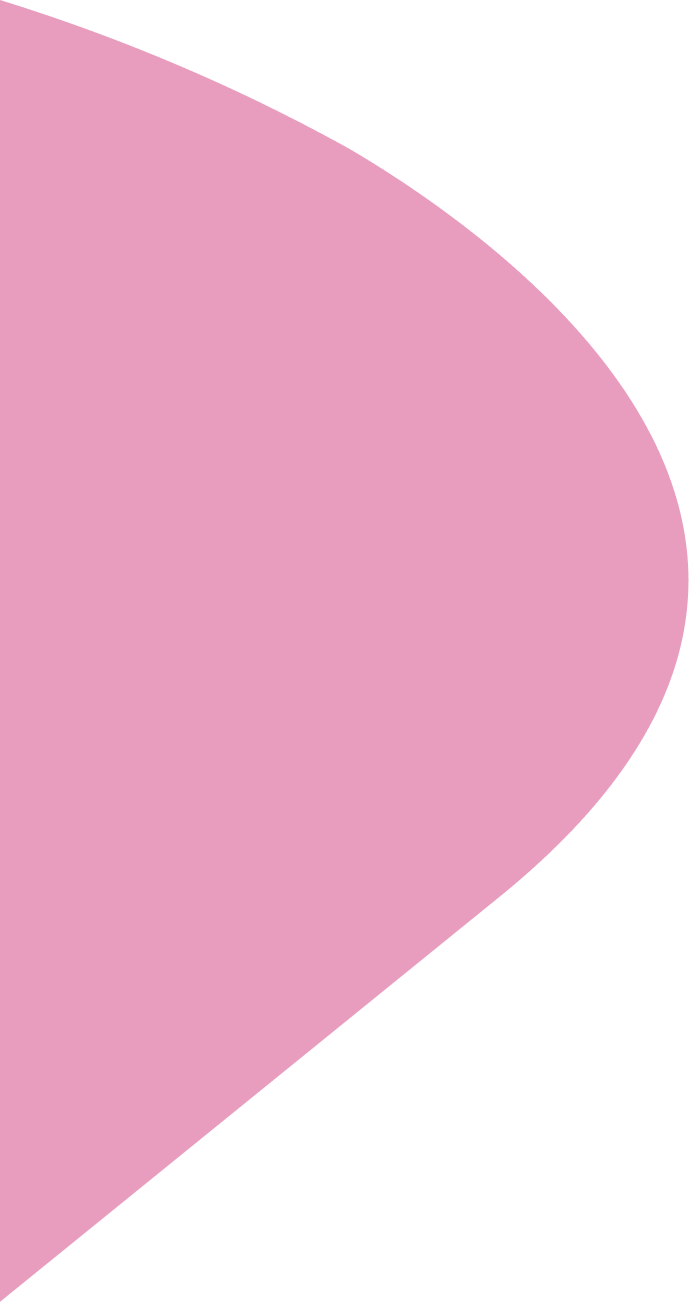 Close-up of a pink and black abstract design with curved shapes.