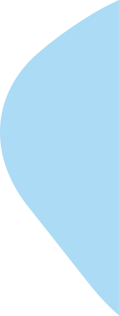 A close-up of a light blue, curved object or shape against a black background.