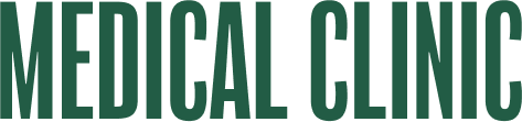 Text logo reading 'Medical Clinic' in green