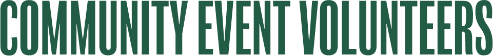 Text saying "Community Event Volunteers"