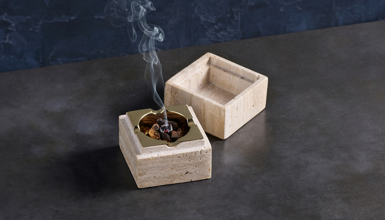 Antica Scultura Travertine Tray