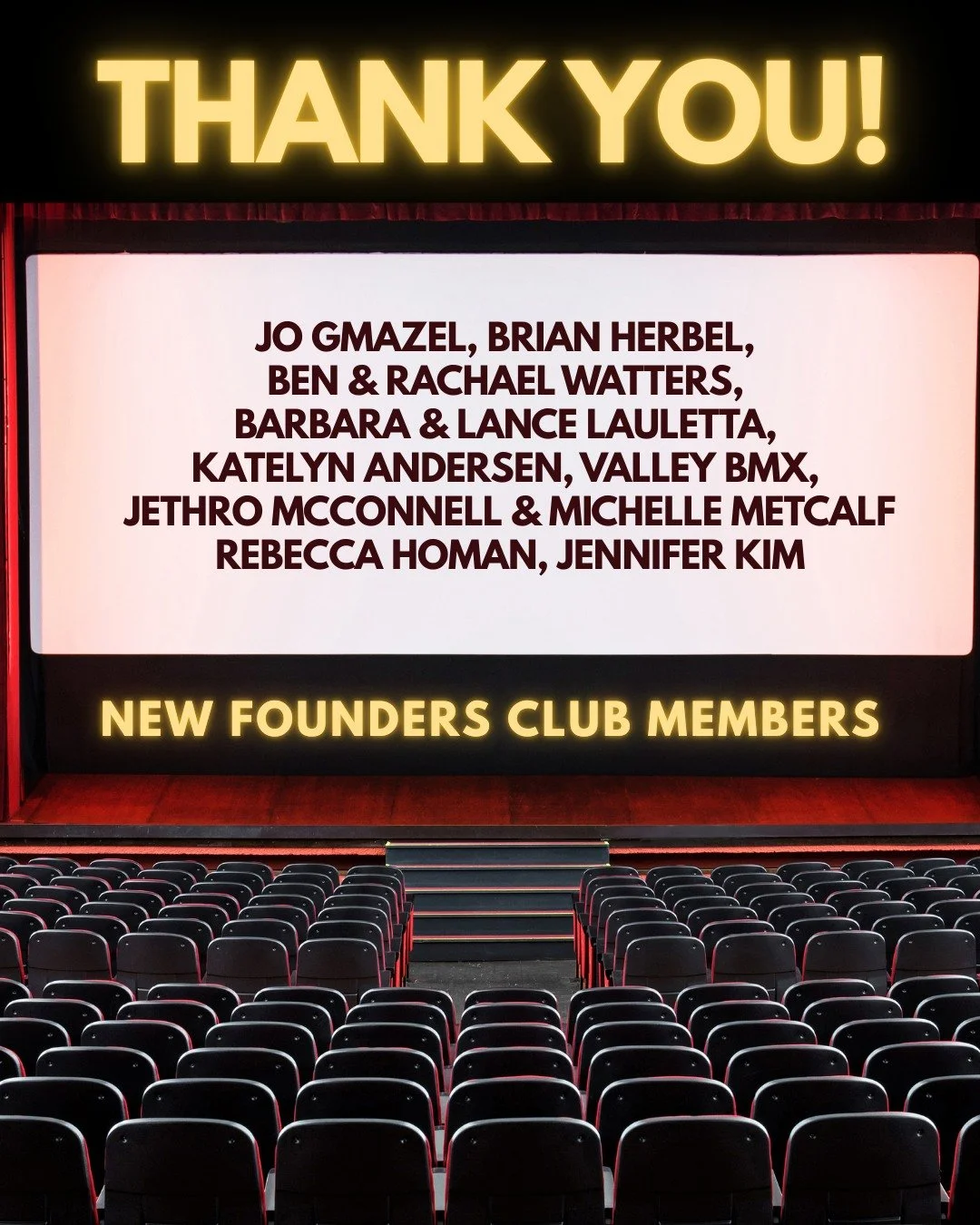 Welcome our new Founder's Club Members! You are what keeps us going, and we are so grateful for you!

If you or anyone you know is interested in being a member, you can sign up on our website. If Founder's Club isn't for you, you can always be a mont