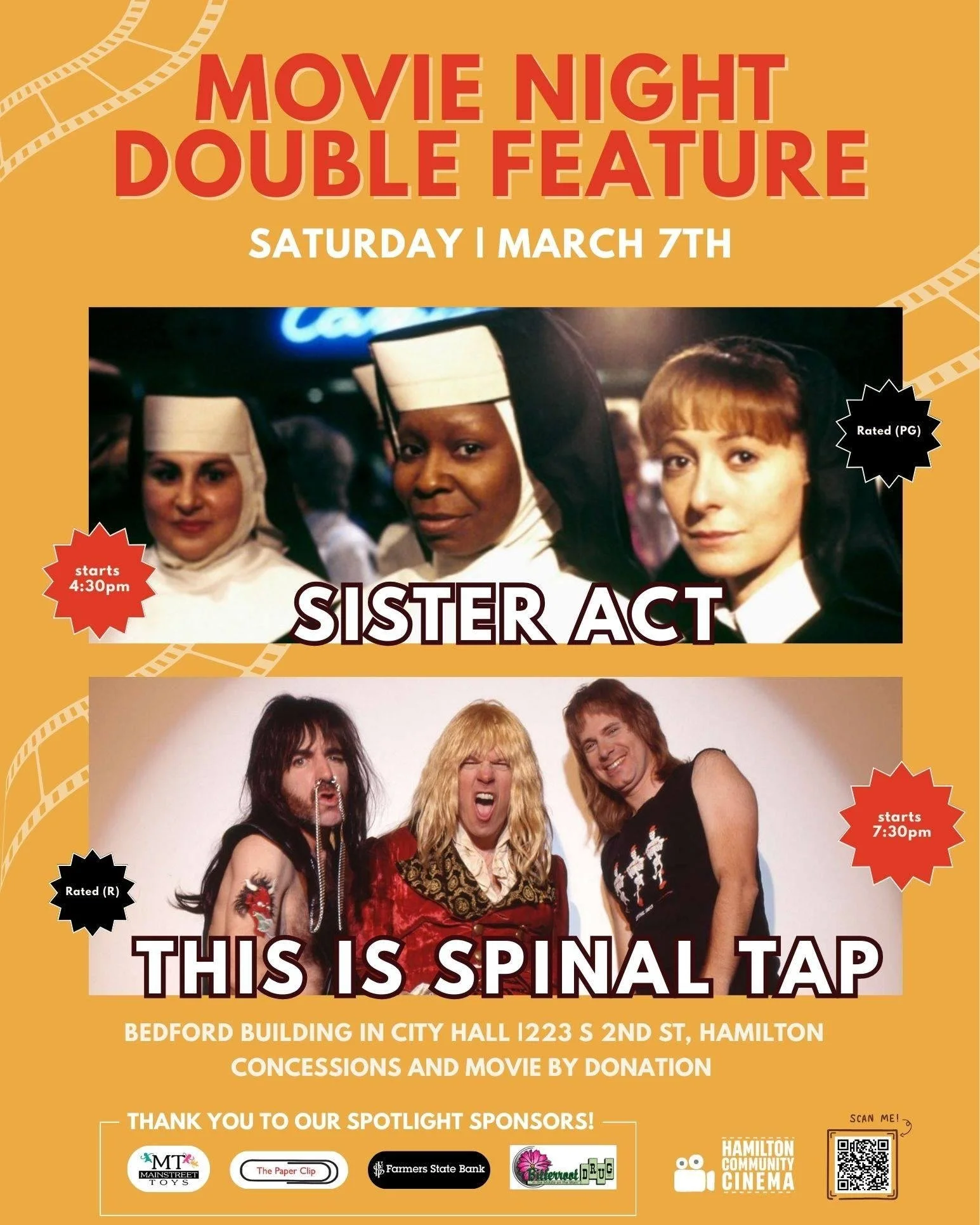 "These go to eleven." &mdash; Nigel Tufnel
March Double Feature! We have Sister Act (voted by you, the people), and Spinal Tap! We wanted to celebrate music in movies, and we are so excited about this Double Feature. Fun Fact: We chose all 