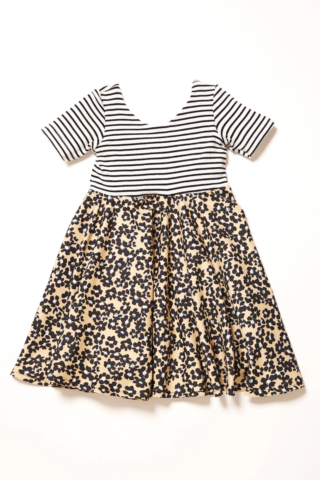 Stripes and Florals Dress Size 3T