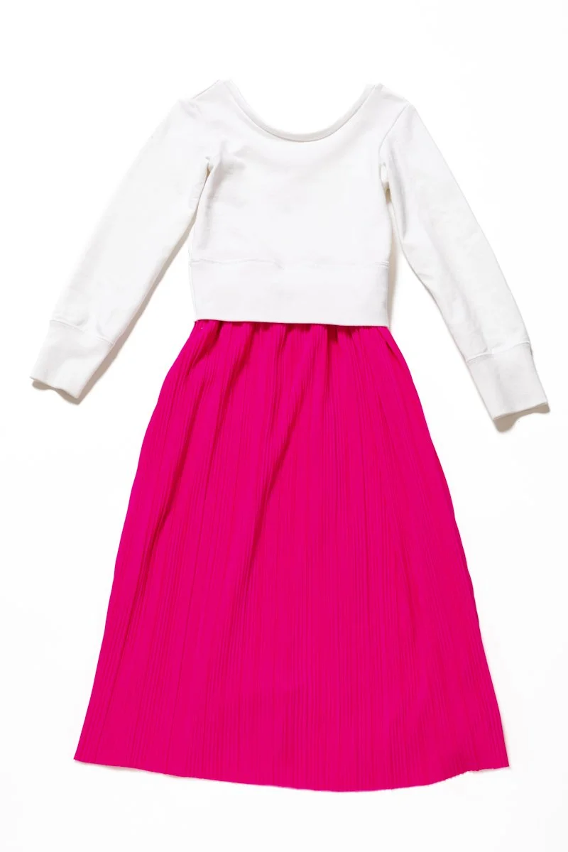 Pink and Pleated Girls Dress Size 7