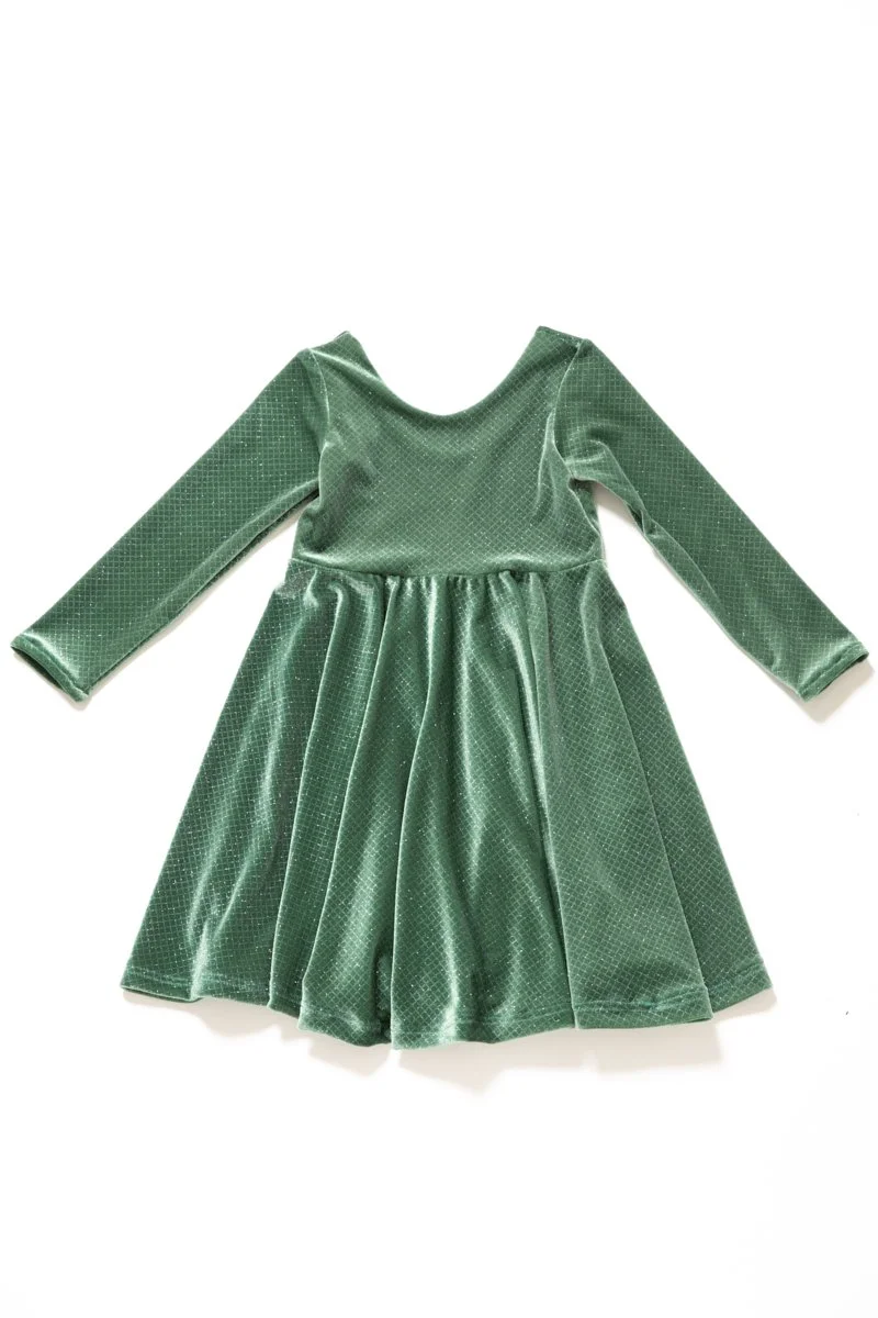 Green Sparkle Twirl Dress 5T