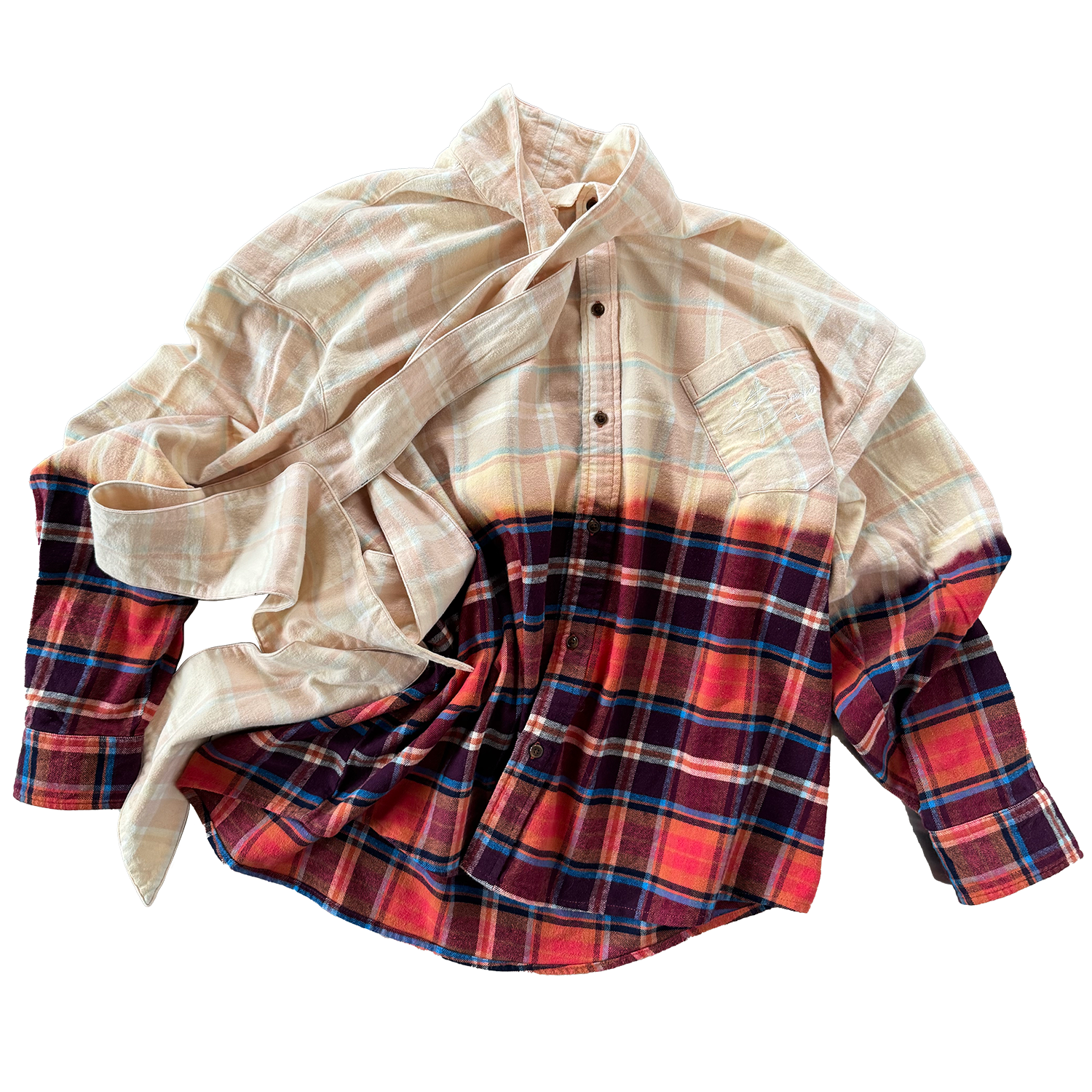 Plaid shirts from fashion collection with technical development and garment construction