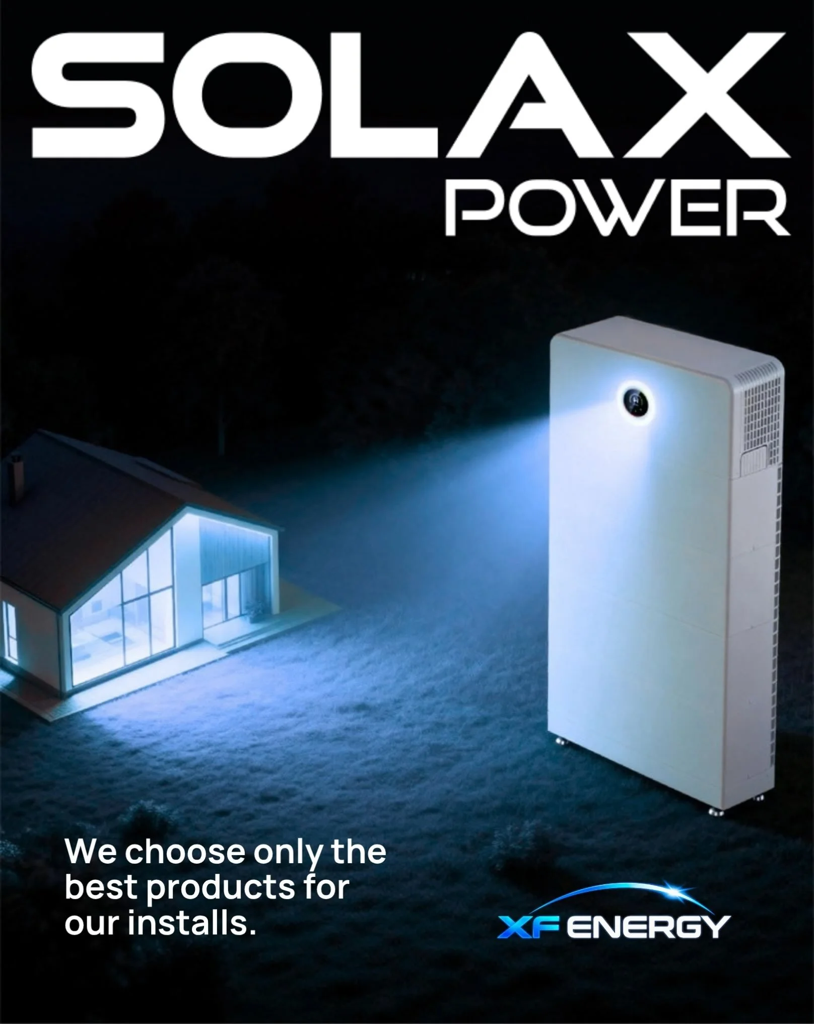 Power that keeps working when you need it most. 🔋⚡

SolaX battery storage gives you greater control over the energy your home generates, helping you store more solar power for use when it suits you.

At XF Energy, we carefully select the products we