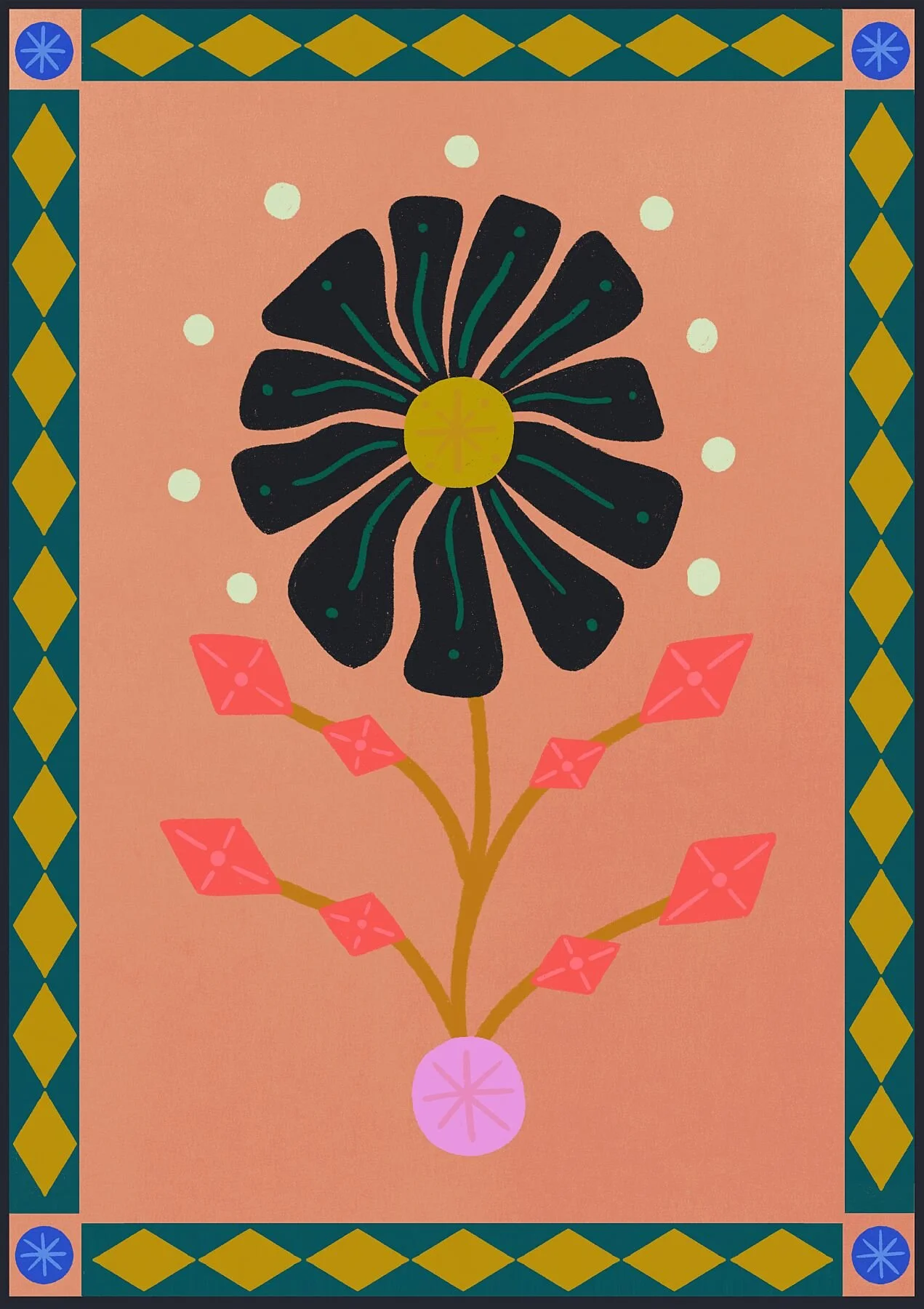 Folk Flower 6