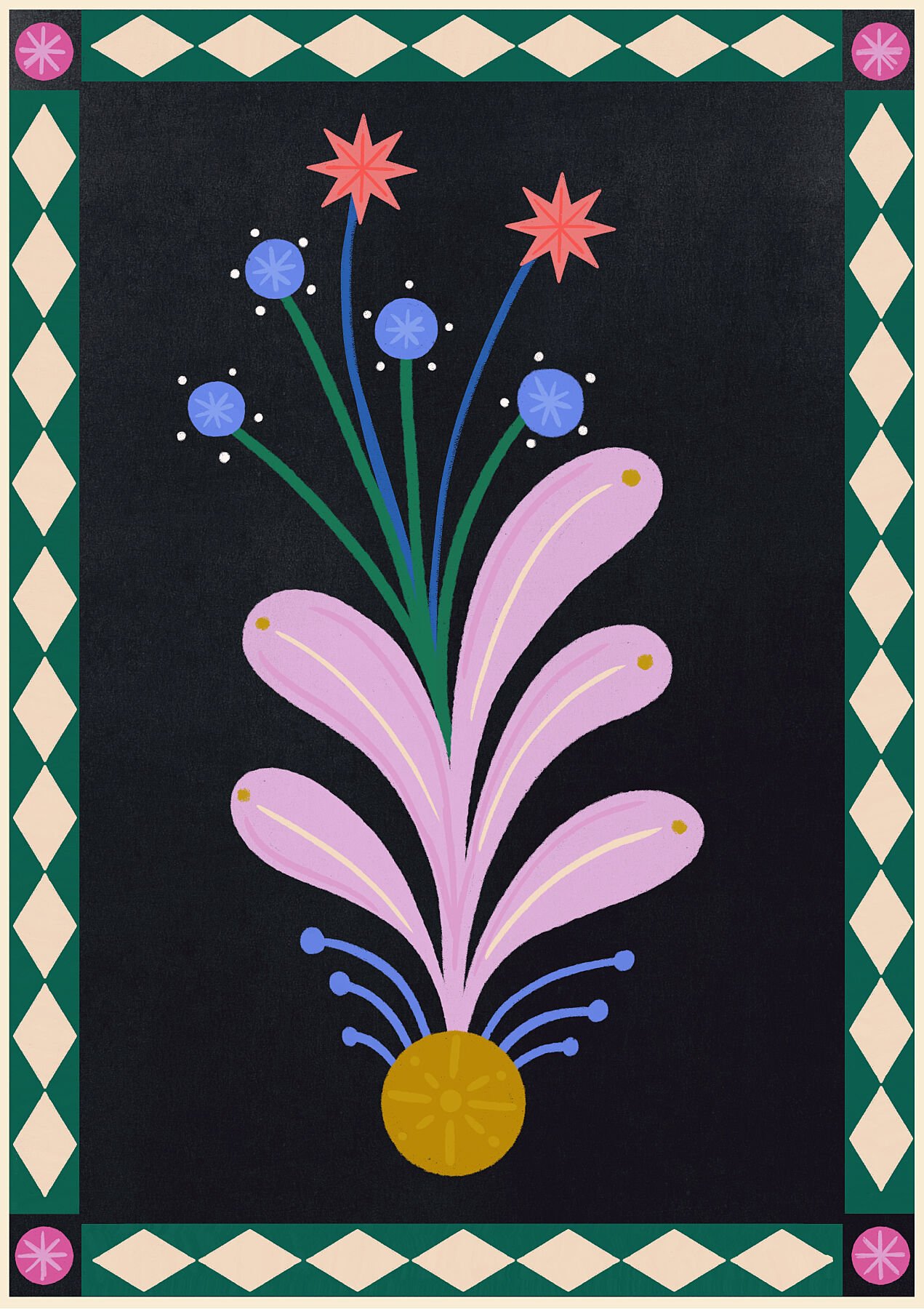 Folk Flower 1