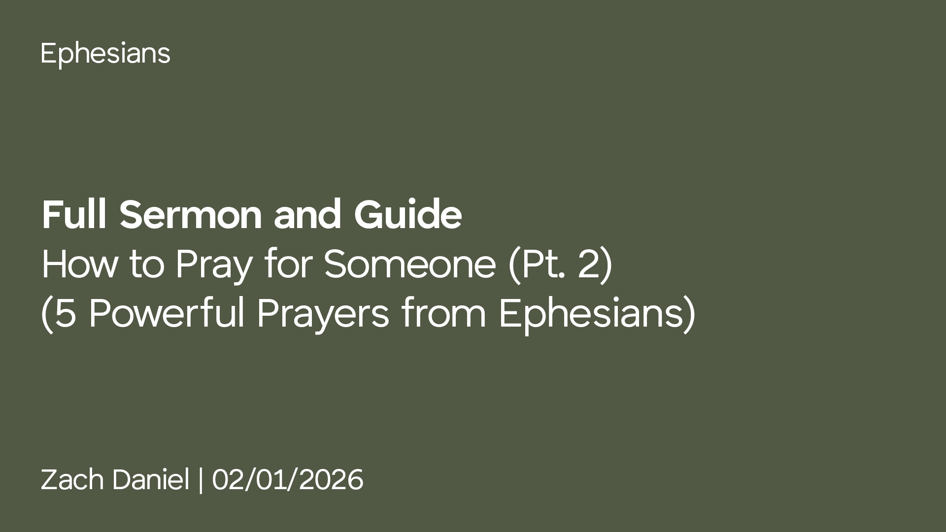 How to Pray for Someone               (5 Powerful Prayers from Ephesians)