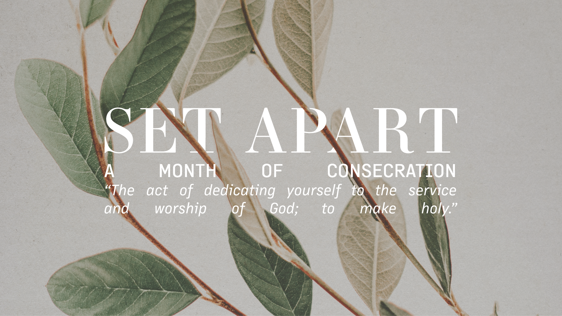 Set Apart