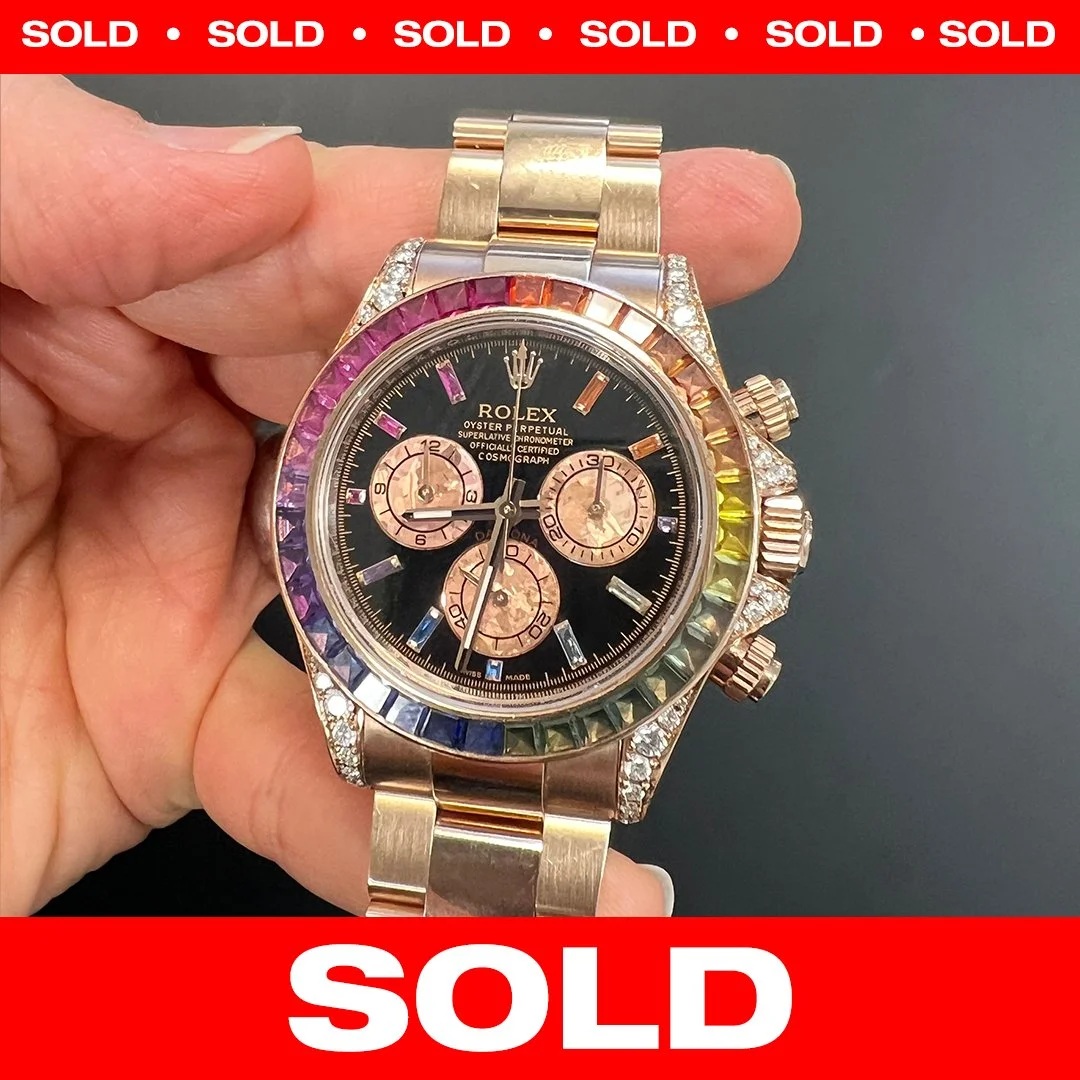 Rolex Cosmograph Daytona in 18k Everose Gold with after-market bezel, dial, and diamonds on lugs - SOLD