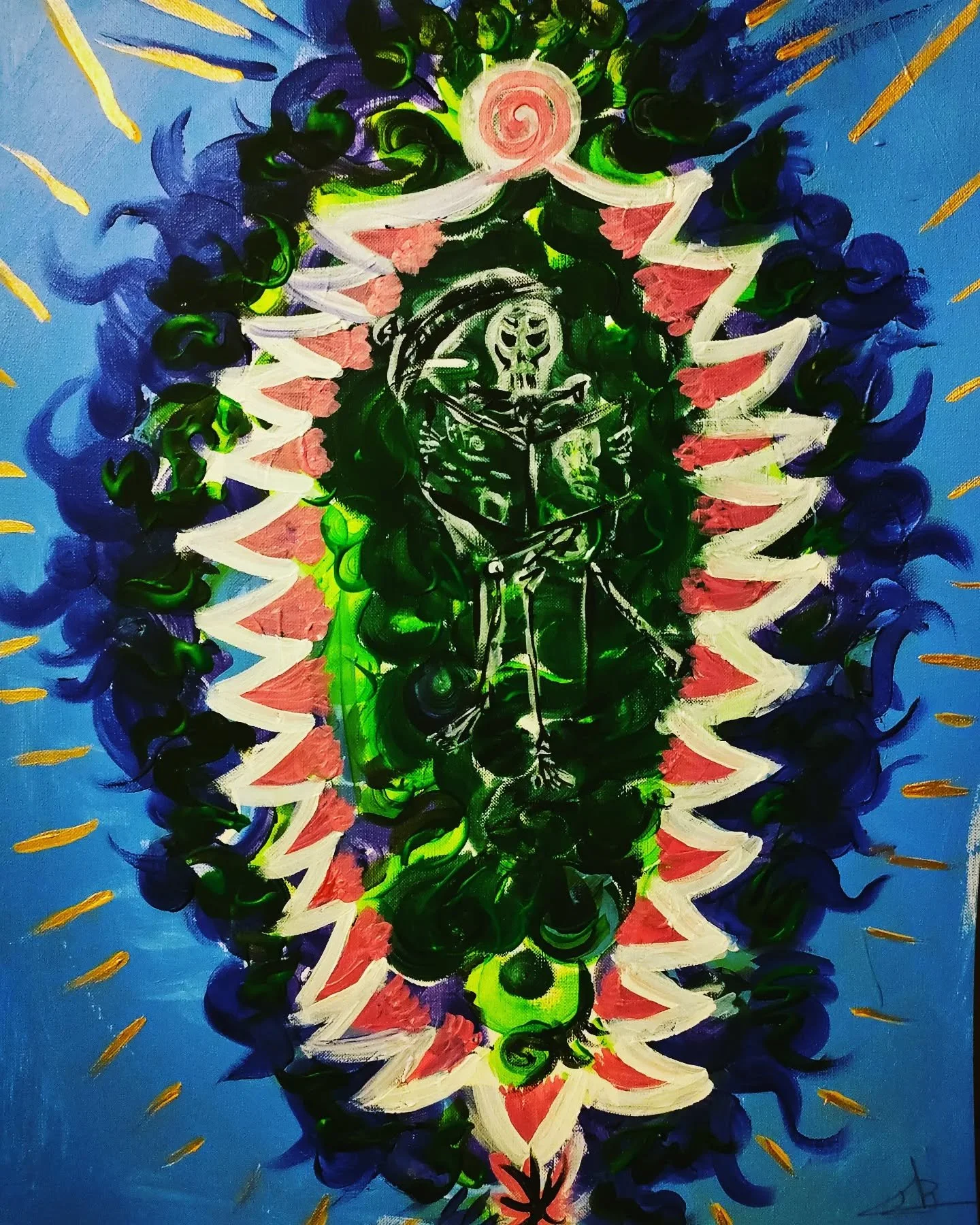 Death at life's door - 2023
Acrylic on paper
#art #artist #drawing #love #artwork #painting #acrylicpaint #creative #photography #instagood #painting #illustration #artistsoninstagram #digitalart #abstractpainting #sketch #design #like #abstract #i