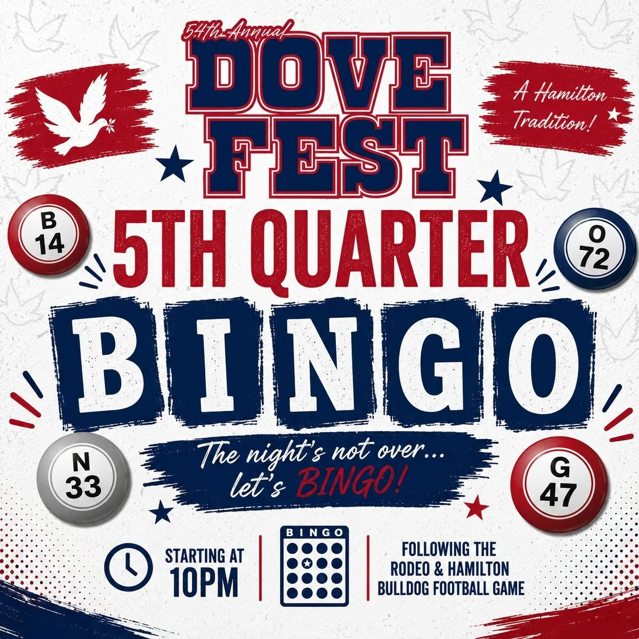 Dove Festival 2026 - Rodeo &amp; Bingo, Hosted by the Hamilton Chamber of Commerce