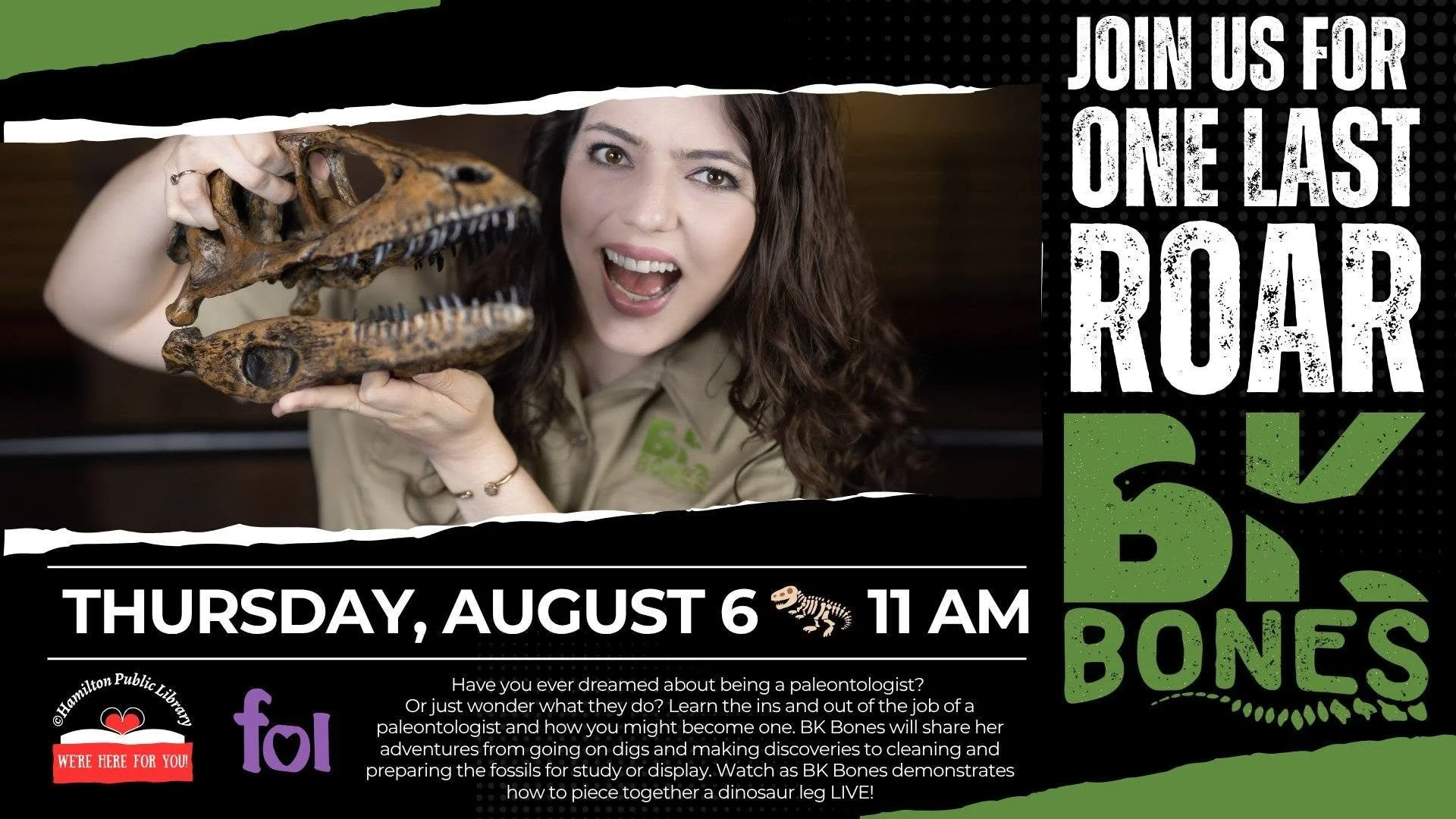 BK Bones at the Hamilton Public Library