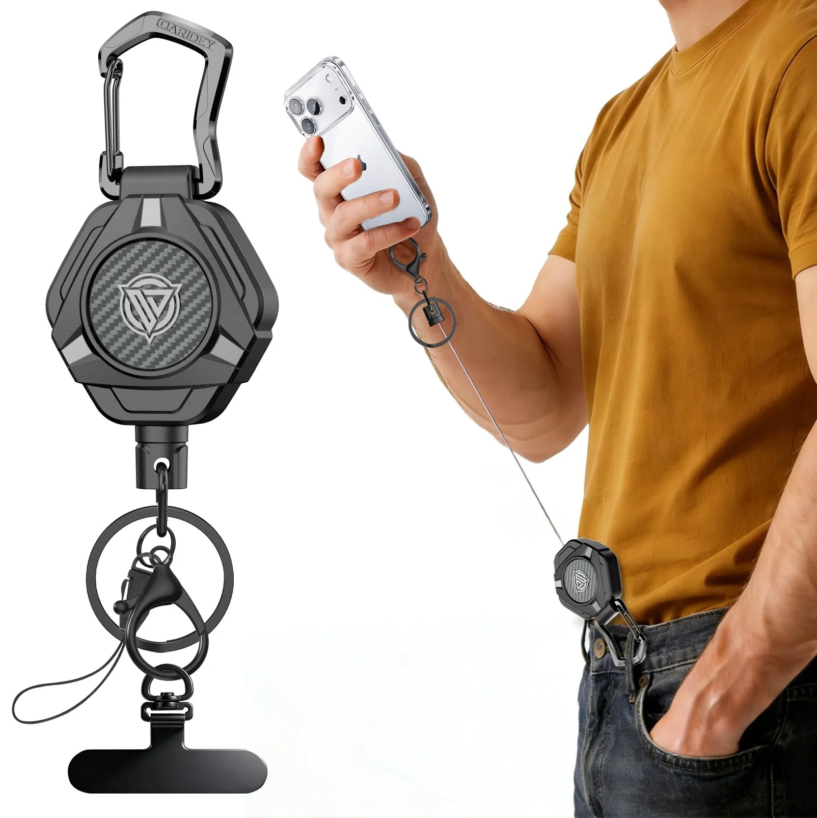 Oaridey Heavy-Duty Retractable Phone Tether