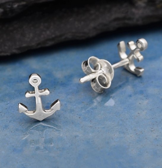 Anchor Stud Earrings