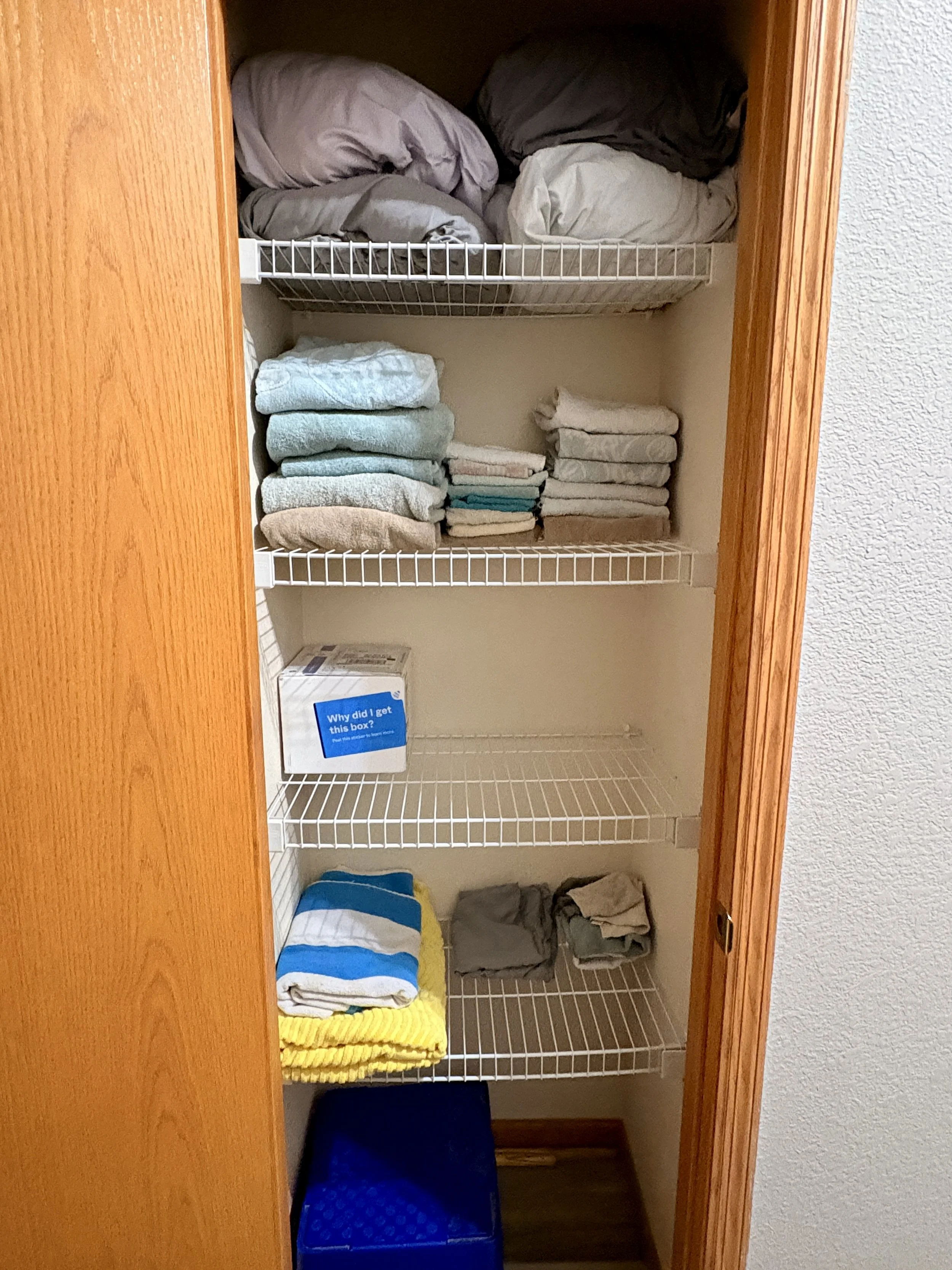 Hallway Linen Closet Organization | Rochester, MN