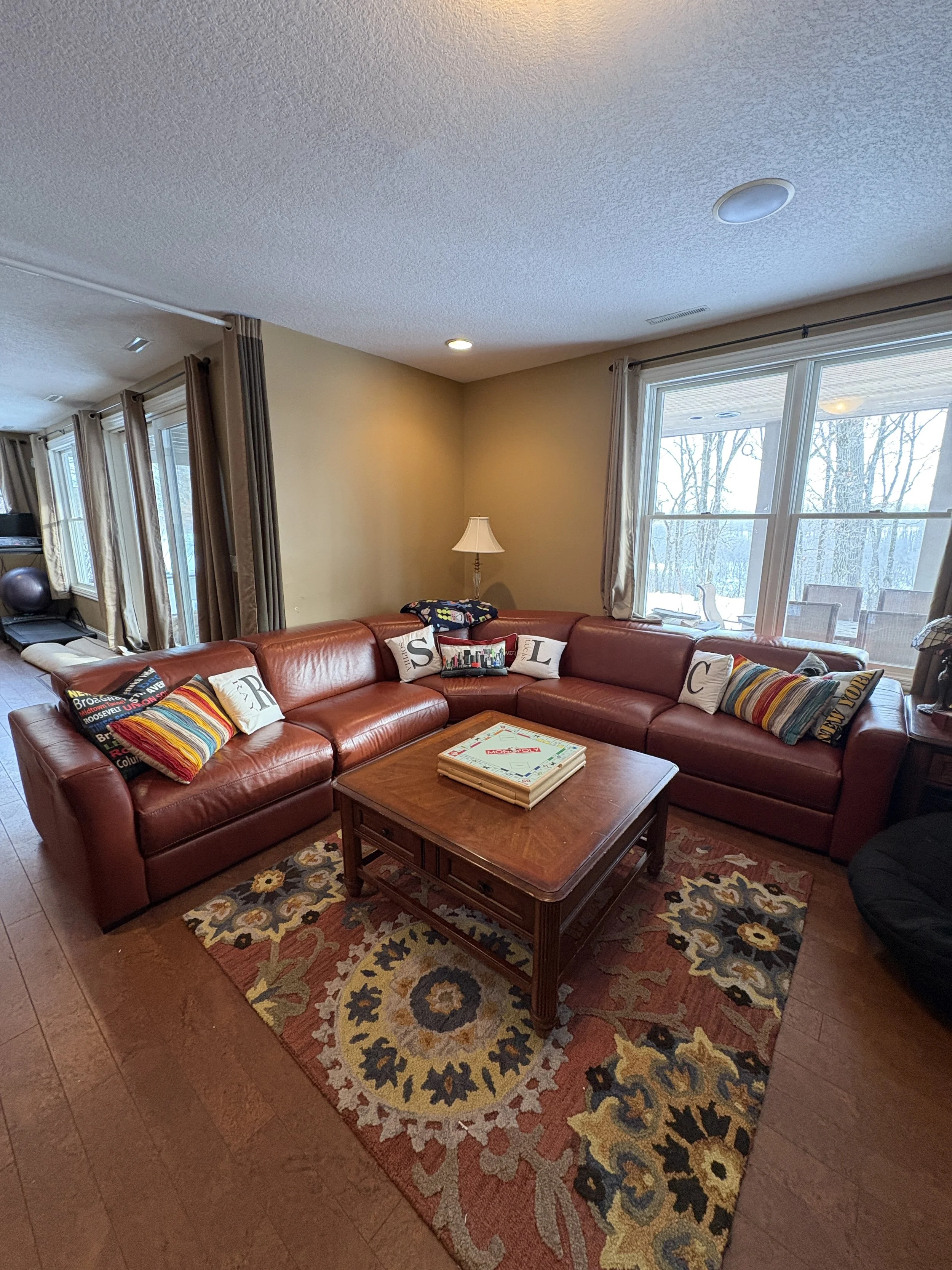 Lower Level Media Room & Office Organization | Rochester, MN