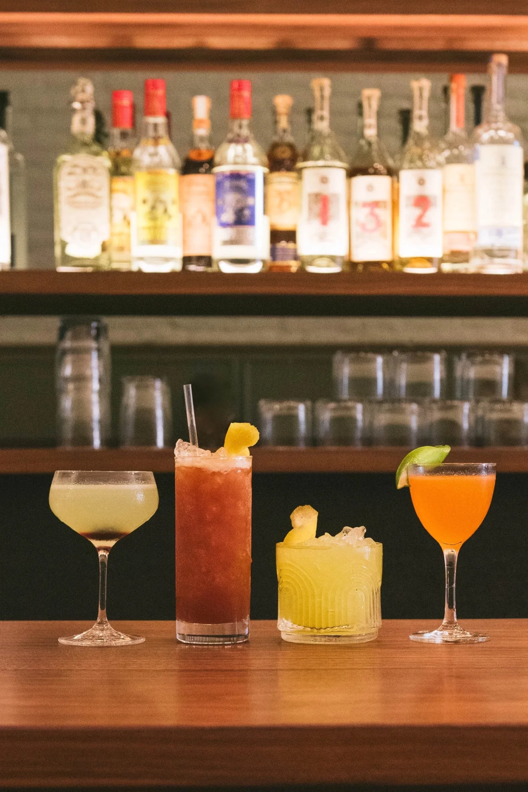 Bar seating craft cocktails non abv cocktails high top bar seating chef Jacob harth bistro lagniappe Healdsburg Sonoma California date night