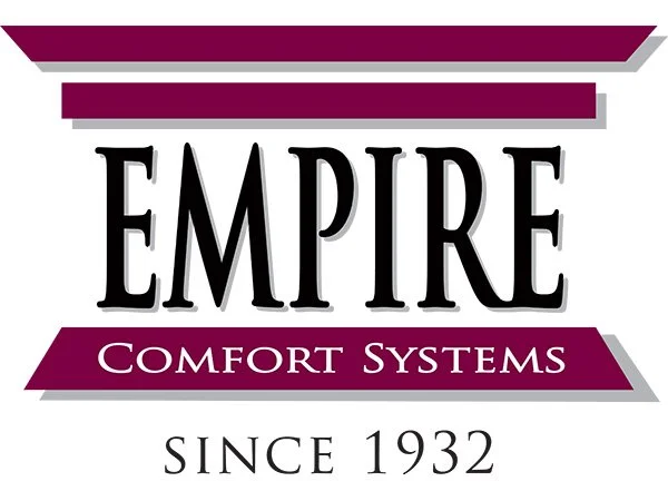 Empire Comfort Systems logo with purple and gray accents, text 'Since 1932'.