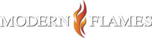 Modern Flames logo with stylized flame icon