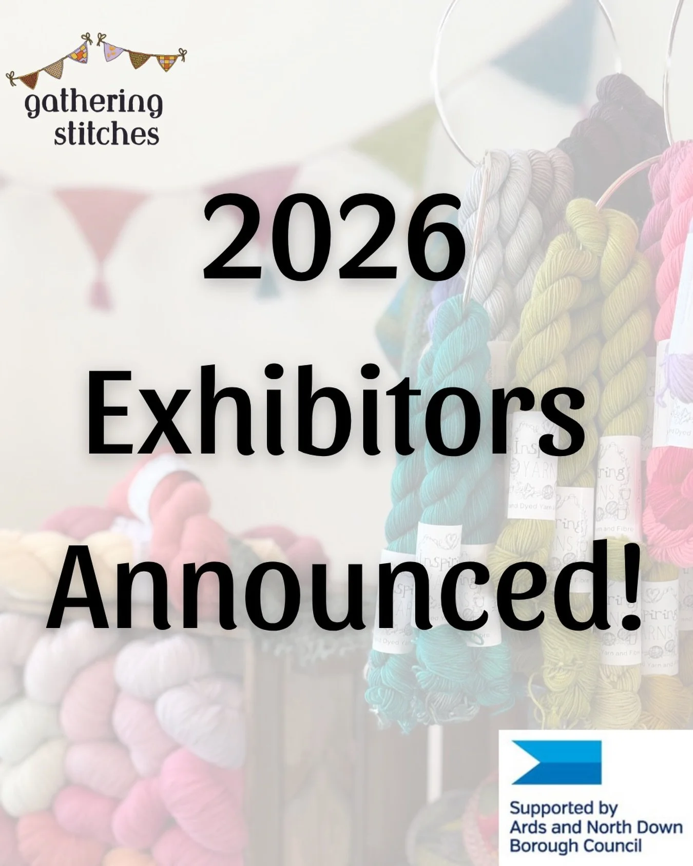 The news you have been waiting for&hellip;.

Head on over to the website where you will find details of all the fantastic exhibitors joining us at Gathering Stitches this year!

We&rsquo;ll be sharing a bit more about each exhibitor in the coming wee