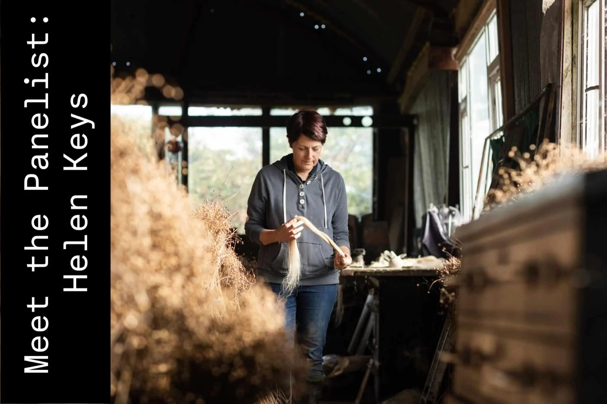 Joining us for our Panel Discussion on Re-establishing textile production across Ireland from @mallonlinen 

Helen Keys is a farmer, flax grower and co-founder of Mallon Linen, based at Mallon Farm near Cookstown, Co. Tyrone. For the past seven years