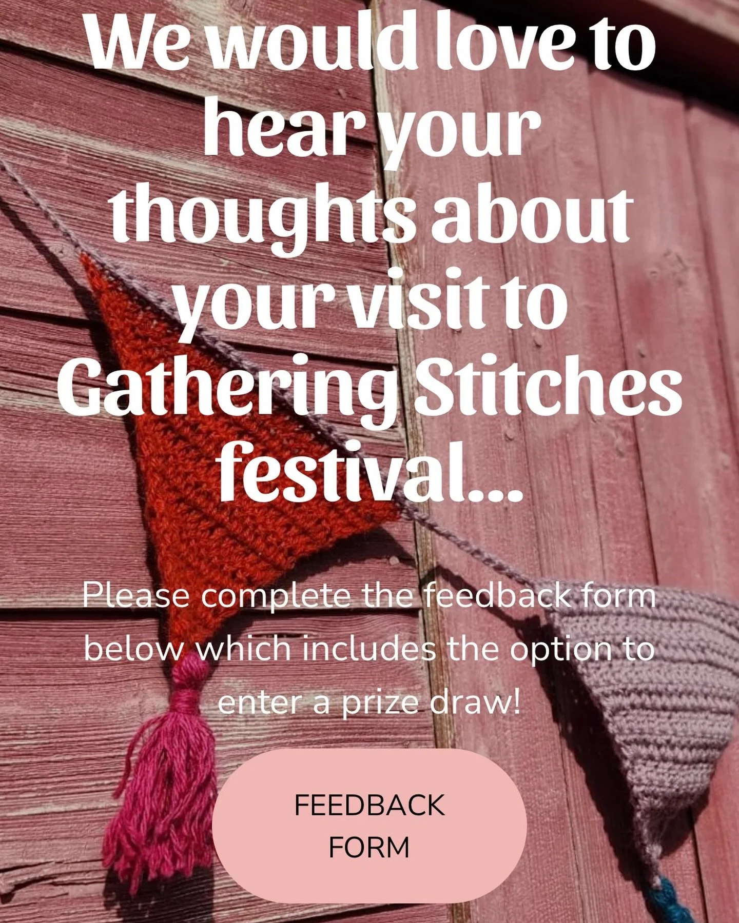 If you can spare a few minutes we&rsquo;d love to hear your thoughts about your visit to Gathering Stitches.  Pop over to our website and fill out the short questionnaire, there&rsquo;s also an option to enter a free draw for a shopping voucher. 

ht