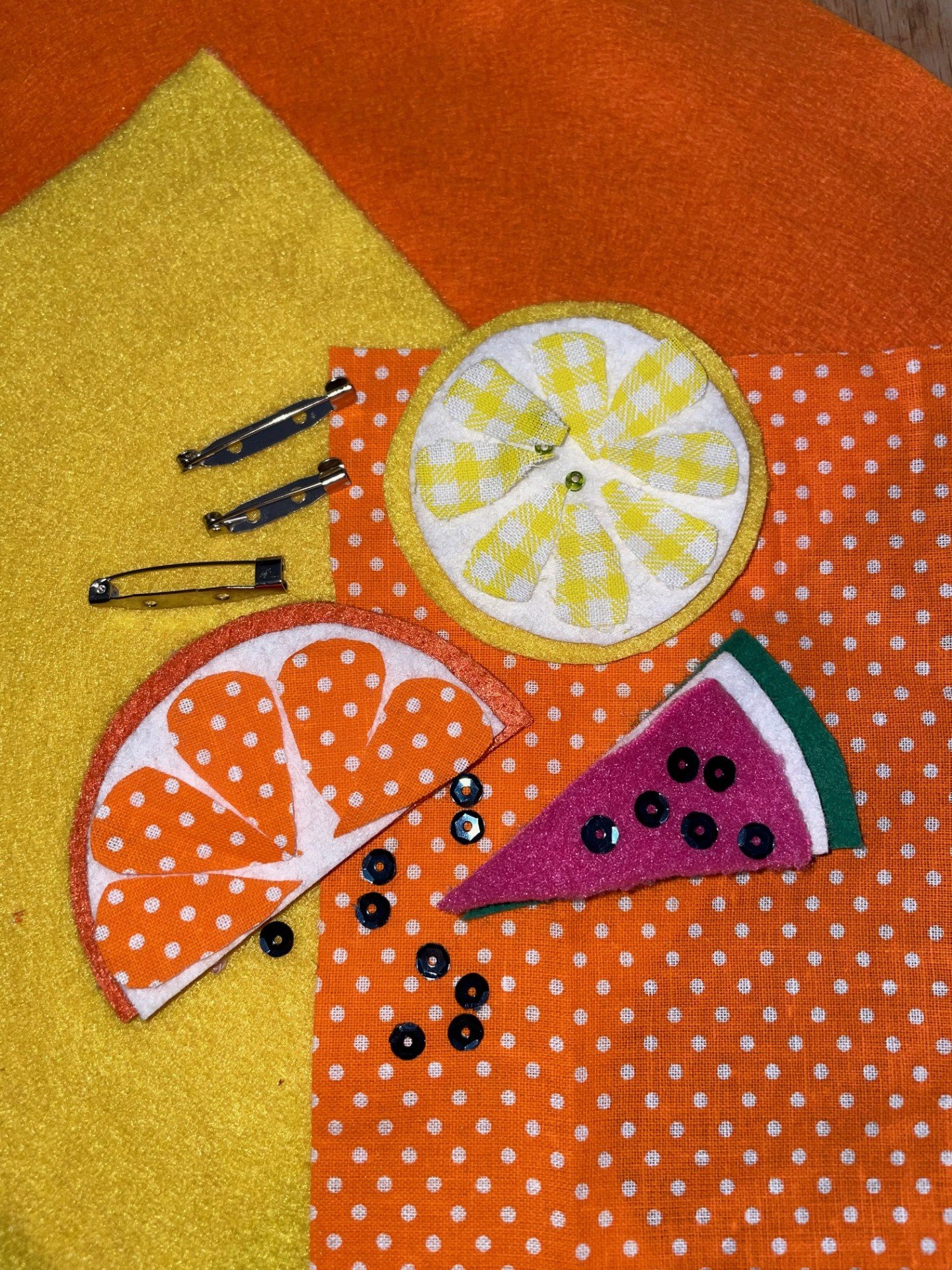 Fruity Felt Fabric Badges Workshop (Kids Sewing) - Saturday 3pm to 5pm