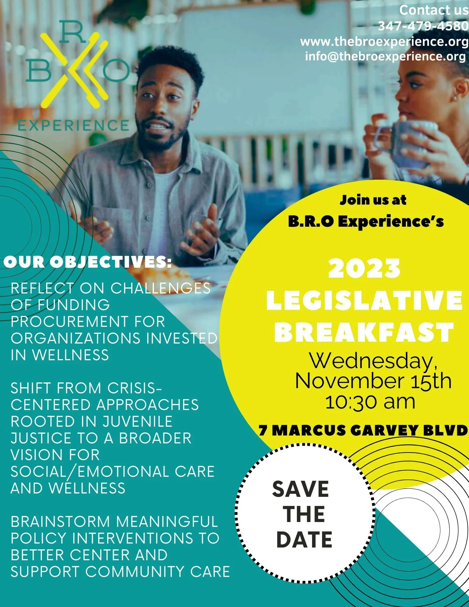 Legislative Breakfast – Nov. 15th at The BRO Space