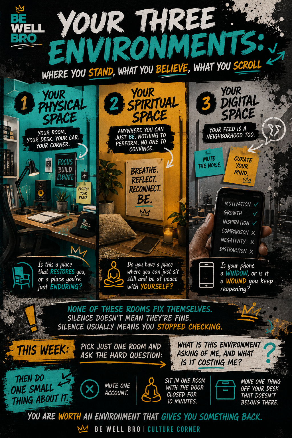 Your Three Environments: Where You Stand, What You Believe, What You Scroll
