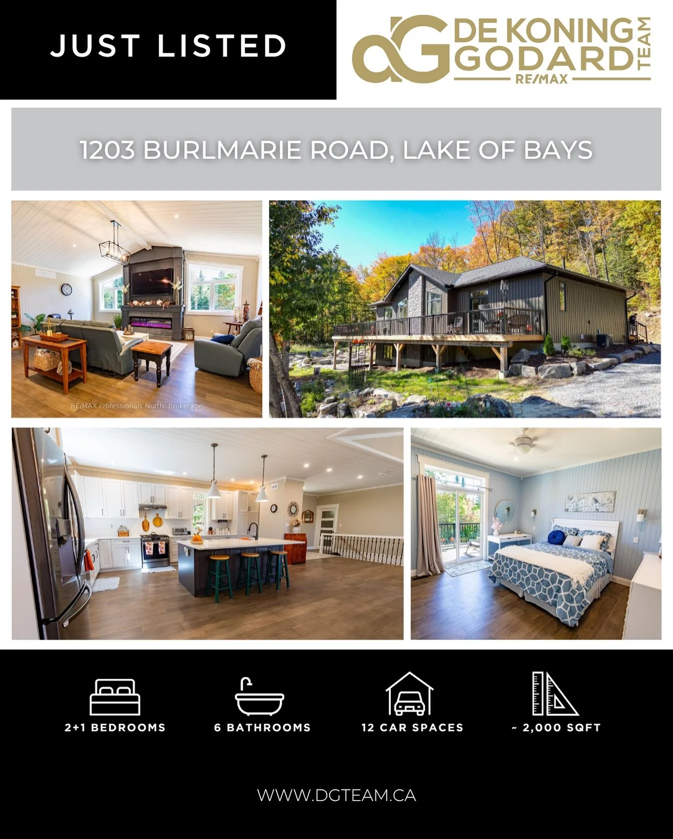 🏡 NEW LISTING ALERT 🏡

📍 1203 Burlmarie Road, Lake of Bays is officially on the market!
🛏️ 2+1 Bedrooms | 🛀 6 Bathrooms | MLS&reg; X12467511
✨ This large new custom built move-in ready home is conveniently located just outside of Baysville, clos