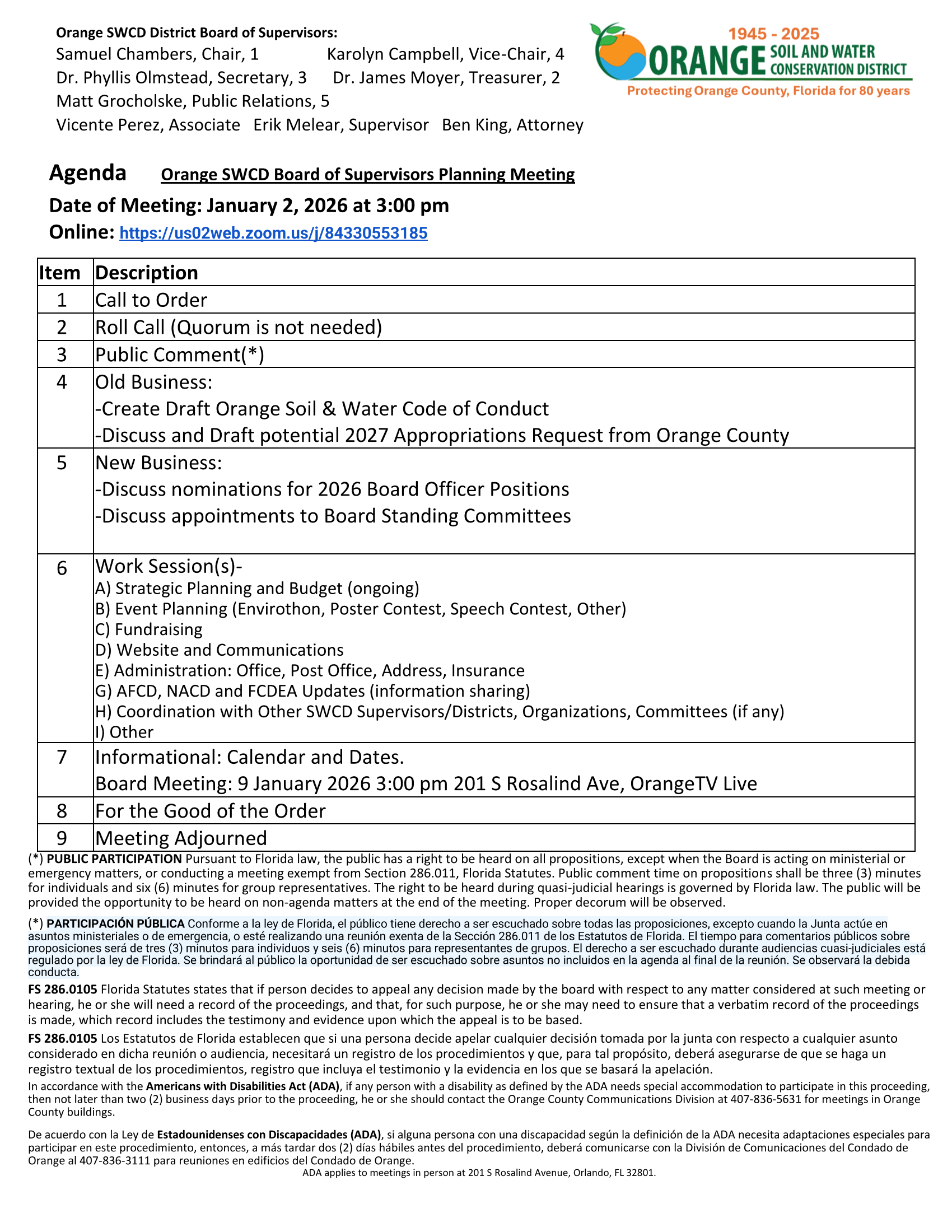 2 Jan 2026 Planning Meeting