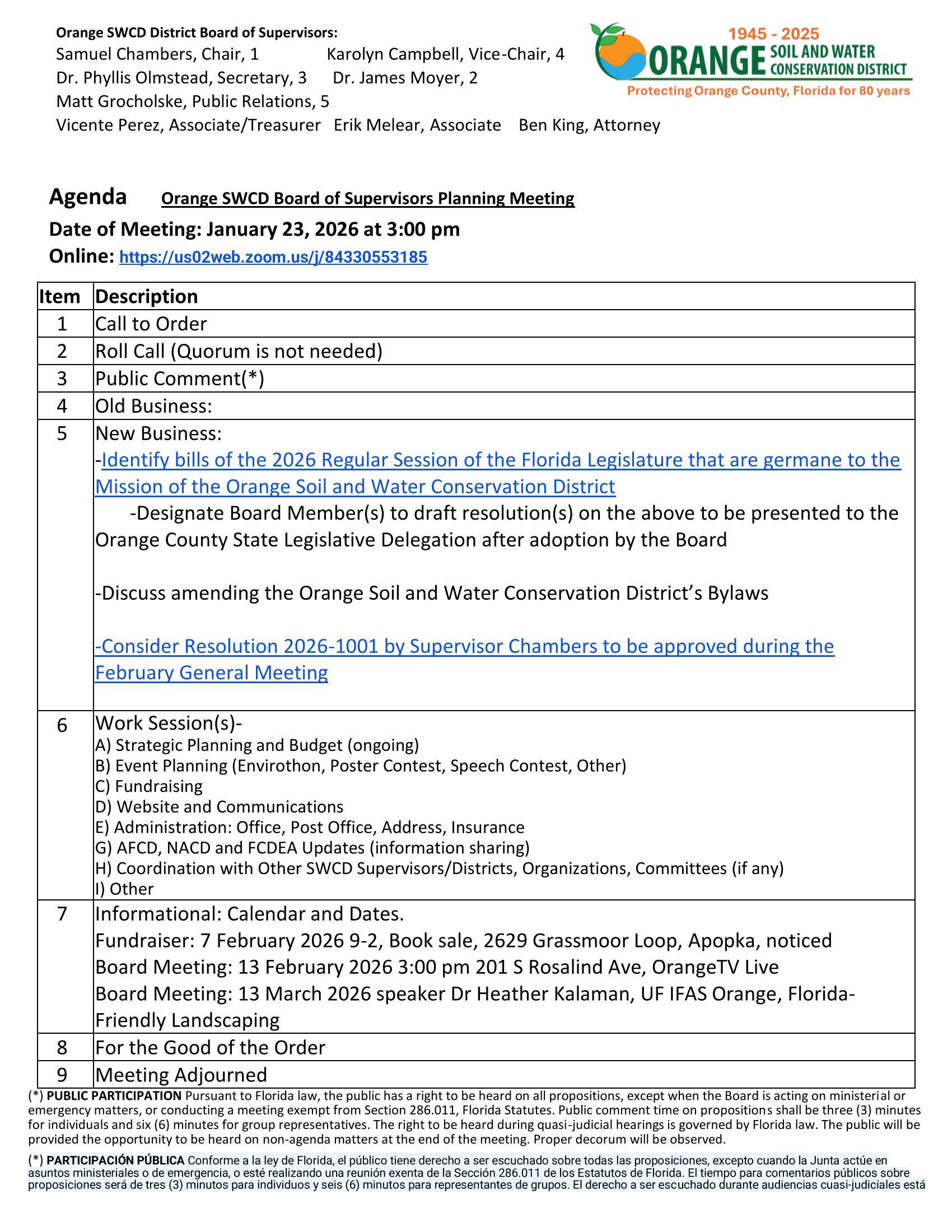 23  Feb Planning Meeting