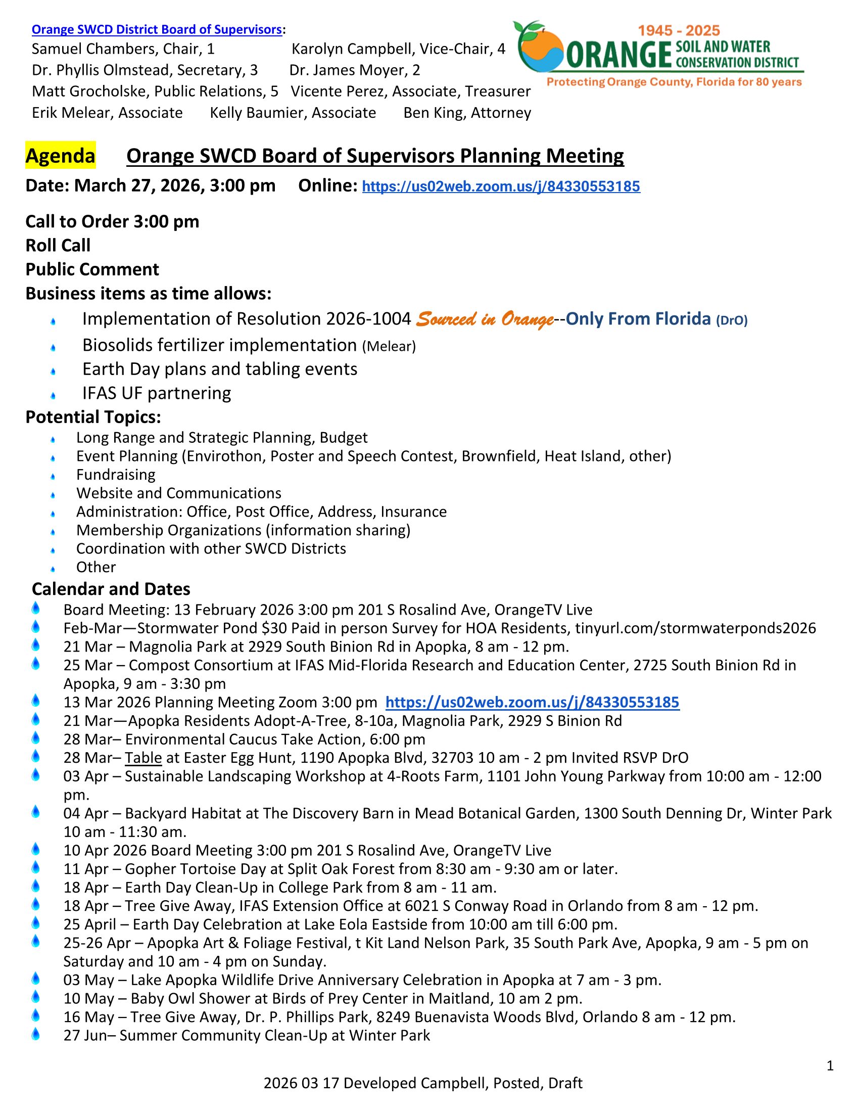 27 March Planning Meeting Zoom